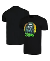 Men's Black Rob Zombie Face T-shirt