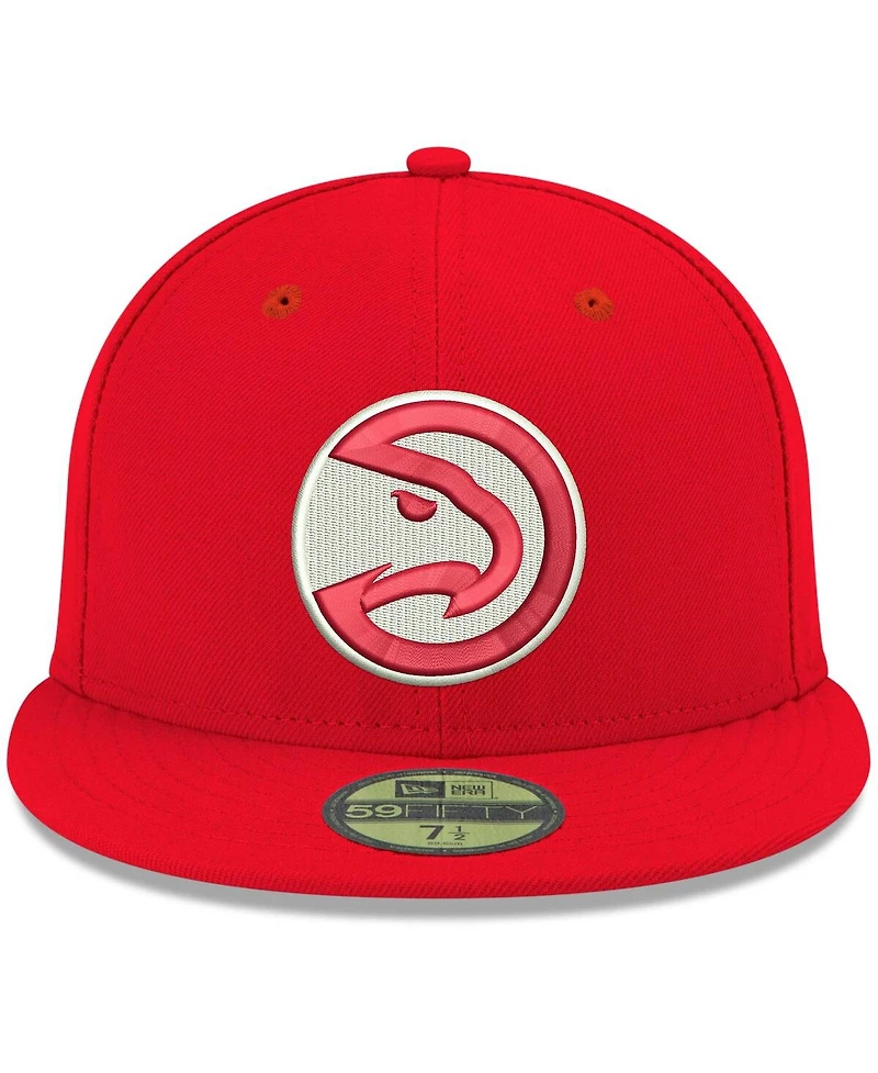 Men's New Era Red Atlanta Hawks Official Team Color 59FIFTY Fitted Hat
