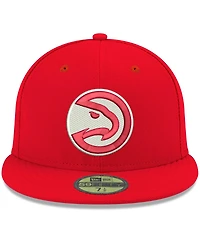 Men's New Era Red Atlanta Hawks Official Team Color 59FIFTY Fitted Hat