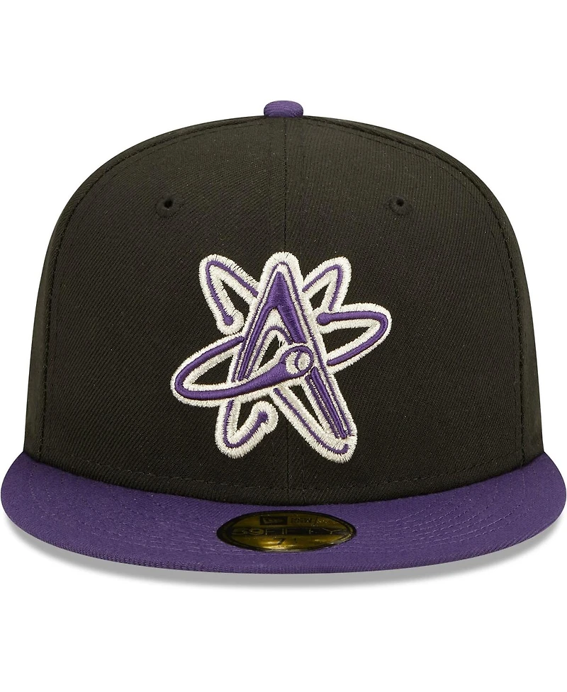 Men's New Era Black Albuquerque Isotopes Alternate Logo 2 Authentic Collection 59FIFTY Fitted Hat