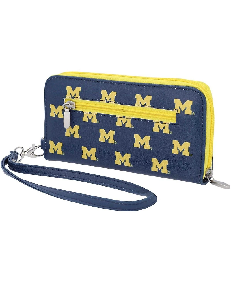 Women's Michigan Wolverines Zip-Around Wristlet Wallet