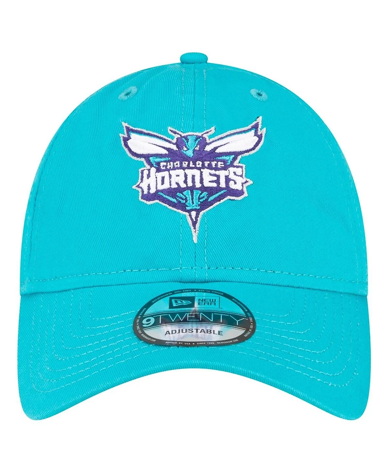 Men's New Era Teal Charlotte Hornets Team 2.0 9TWENTY Adjustable Hat