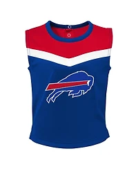 Girls Toddler Royal Buffalo Bills Spirit Cheer Three-Piece Cheerleader Set