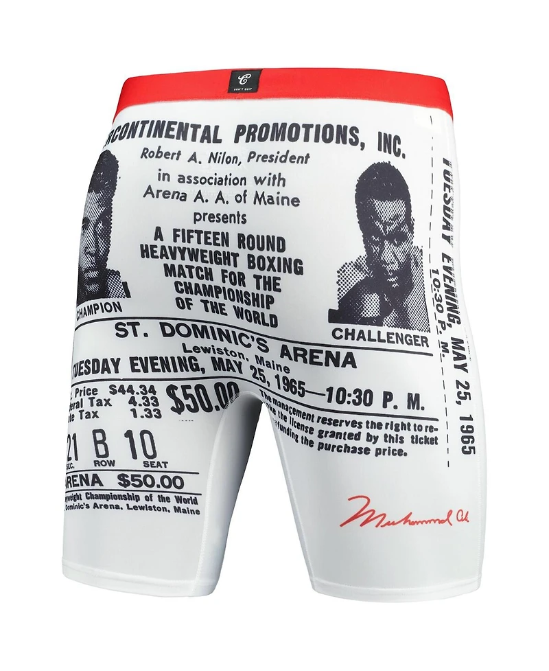 Men's Contenders Clothing White Muhammad Ali 1965 Robe Boxer Briefs