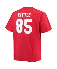 Men's Fanatics George Kittle Scarlet San Francisco 49ers Big and Tall Player Name and Number T-shirt