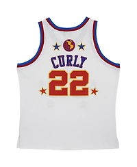 Men's Rings & Crwns Curly Neal White Harlem Globetrotters Throwback Swingman Jersey