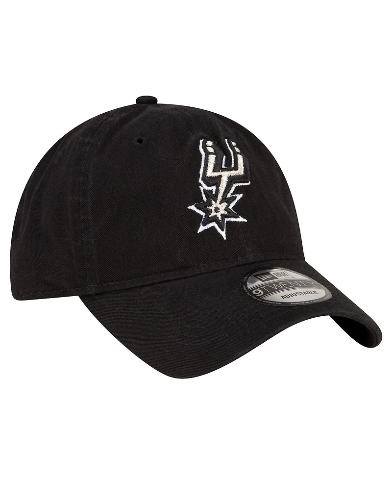 Men's New Era Black San Antonio Spurs Team 2.0 9TWENTY Adjustable Hat