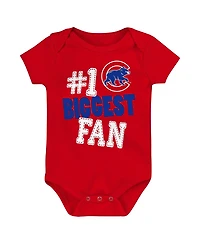 Baby Boys and Girls Fanatics Chicago Cubs Fan Pennant 3-Pack Bodysuit Set