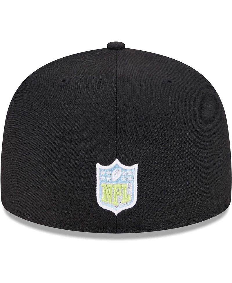 Men's New Era Black Pittsburgh Steelers Multi 59FIFTY Fitted Hat