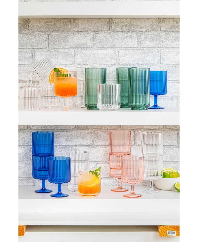 Abode Homewares Mesa Jumbo Cobalt Glasses, Set of 6