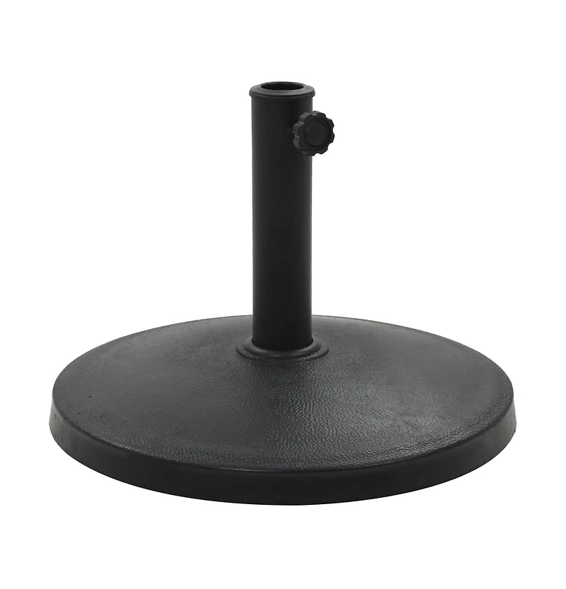 Parasol Base Round Polyresin 22 lb Black