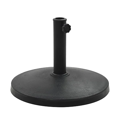 Parasol Base Round Polyresin 22 lb Black