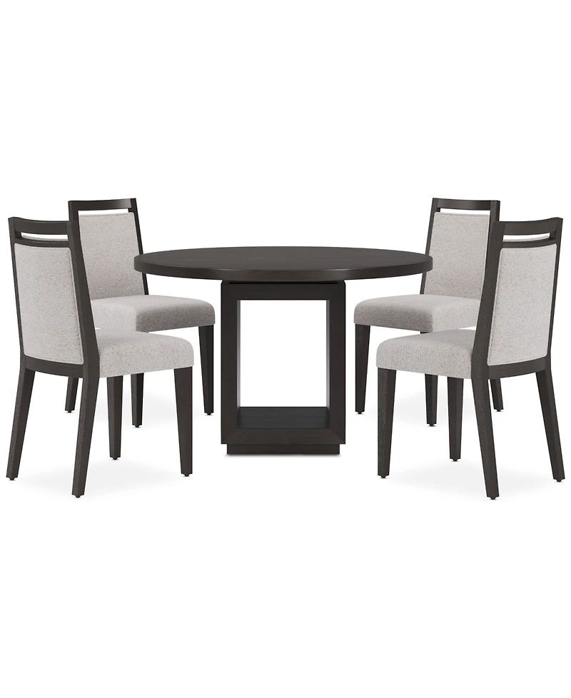 Tivie 5 Pc Dining Set (Round Table + 4 Chairs), Created for Macy's