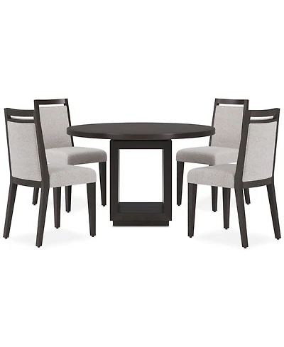 Tivie 5 Pc Dining Set (Round Table + 4 Chairs), Created for Macy's