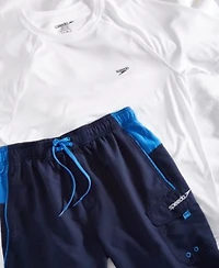 Speedo Mens Quick Dry Upf 50 Rash Guard Marina Sport Vaporplus 9 Swim Trunks