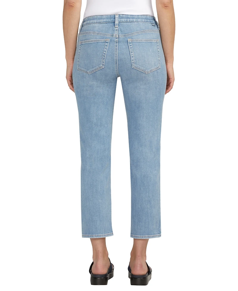 Jag Women's Ruby Mid Rise Straight Cropped Jeans