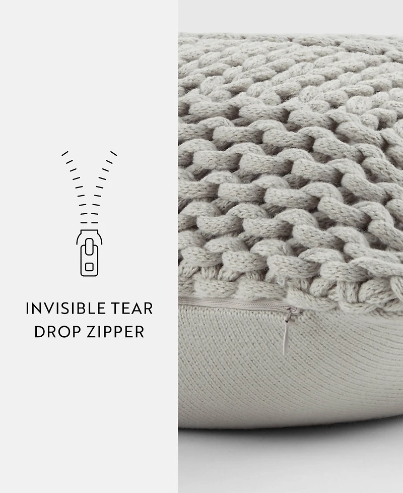 ienjoy Home Cozy Chunky Knit Decorative Pillow, 20" x 20"