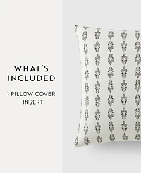 ienjoy Home Leaves Line Patterns Decorative Pillow, 20" x 20"