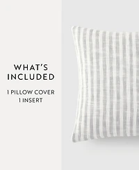 ienjoy Home Yarn Dyed Thin Stripe Decorative Pillow, 20" x