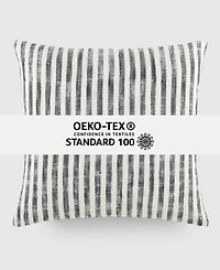 ienjoy Home Yarn Dyed Thin Stripe Decorative Pillow, 20" x