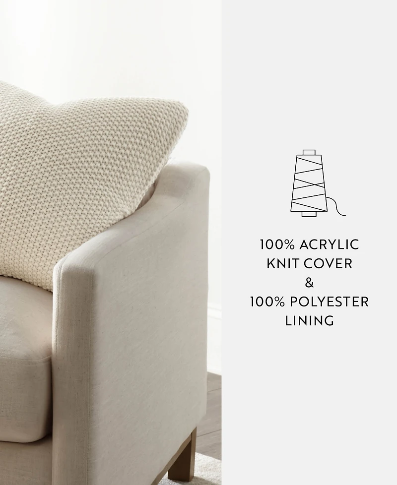 ienjoy Home Stitch Knit Decorative Pillow, 20" x