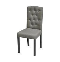 Dining Chairs 4 pcs Gray Fabric