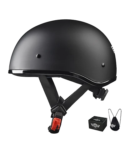 Ahr Half Face Motorcycle Helmet Dot Approved Bike Chopper Cruiser Scooter