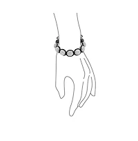 Bling Jewelry Black White Gold Tone Chain Link Bracelet with Crystal Ball Beads Cord