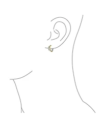 Bling Jewelry Two Tone Twist Cable Rope K-pop Huggie Hoop Earrings Hinge