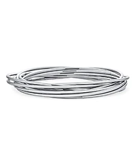 Bling Jewelry Set Of 10 Interlocking Twist Multi Stacking Bangle Bracelets Round Smooth Thin Stainless Steel