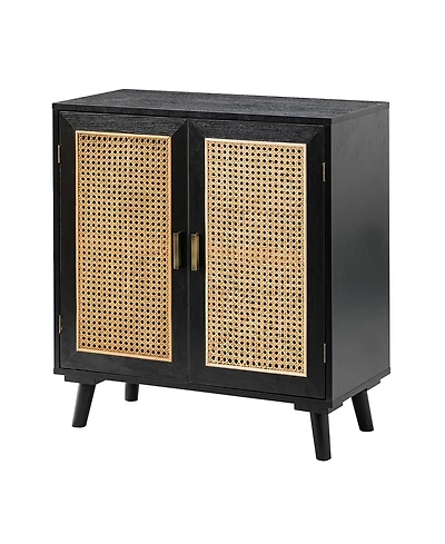 Accent Storage Rattan Cabinet Cupboard Console Table for Dining Room