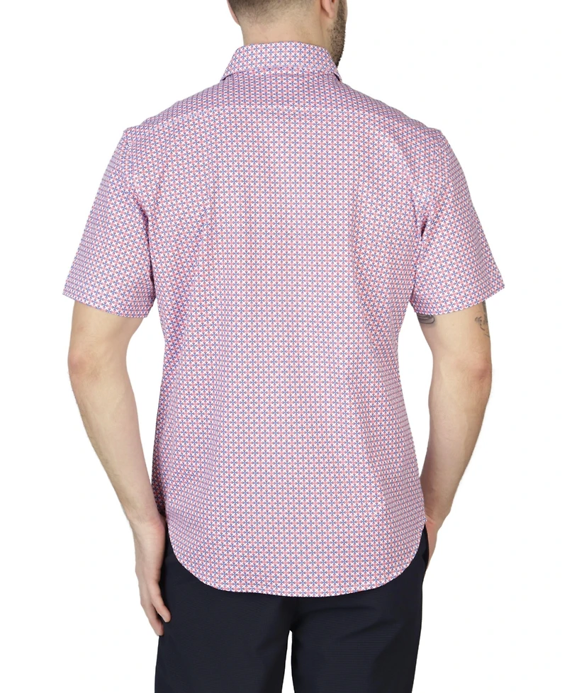 Tailorbyrd Men's Retro Geo Knit Short Sleeve Shirt