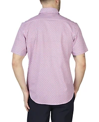 Tailorbyrd Men's Retro Geo Knit Short Sleeve Shirt