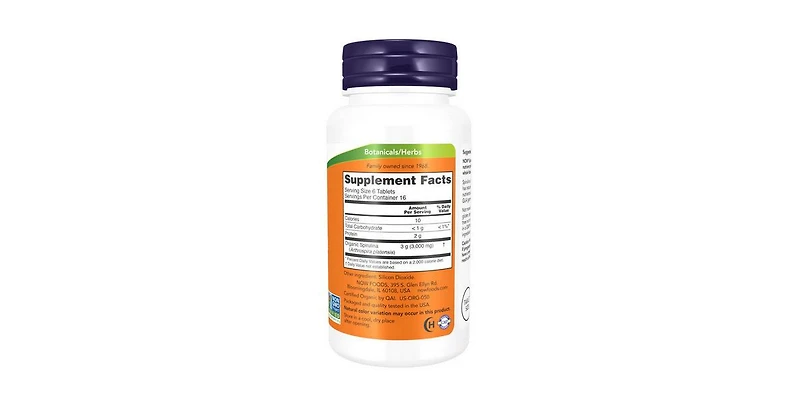 Now Foods Spirulina, 500 mg, 100 Tabs