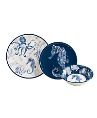 Certified International Sea Life 12 Pc Dinnerware Set, Service For 4