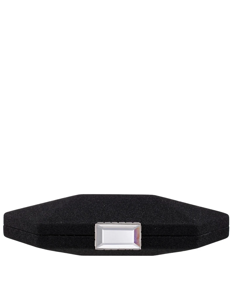 Nina Geometric Metallic Glitter Minaudiere Handbag