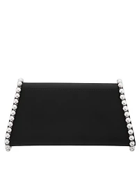 Nina Imitation Pearl Trim Trapezoid Flap Bag