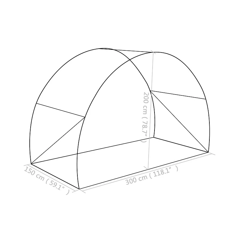 vidaXL Greenhouse 48.4 ft² 118.1"x59.1"x78.7"
