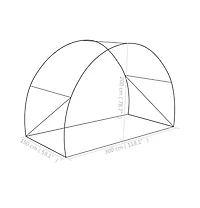 vidaXL Greenhouse 48.4 ft² 118.1"x59.1"x78.7"