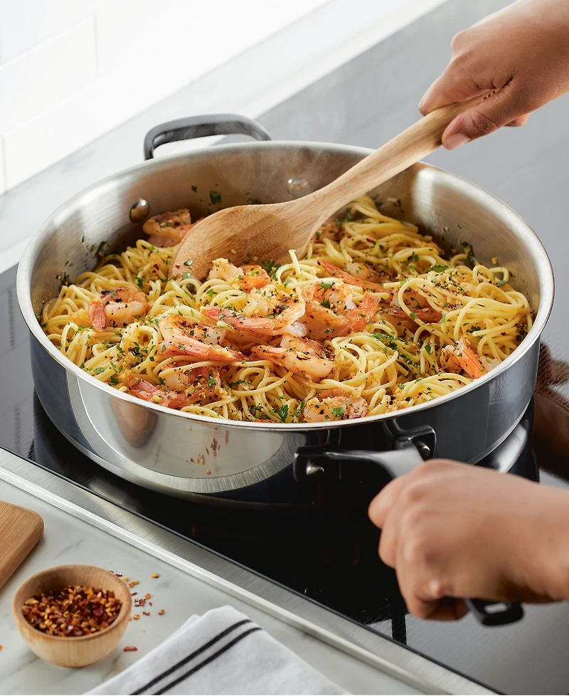 KitchenAid 5-Ply Clad Stainless Steel 5 Quart Induction Saute Pan with Lid
