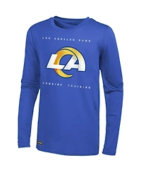 Men's Royal Los Angeles Rams Side Drill Long Sleeve T-Shirt