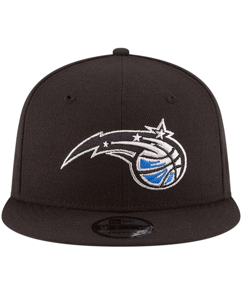 Men's New Era Black Orlando Magic Official Team Color 9FIFTY Snapback Hat