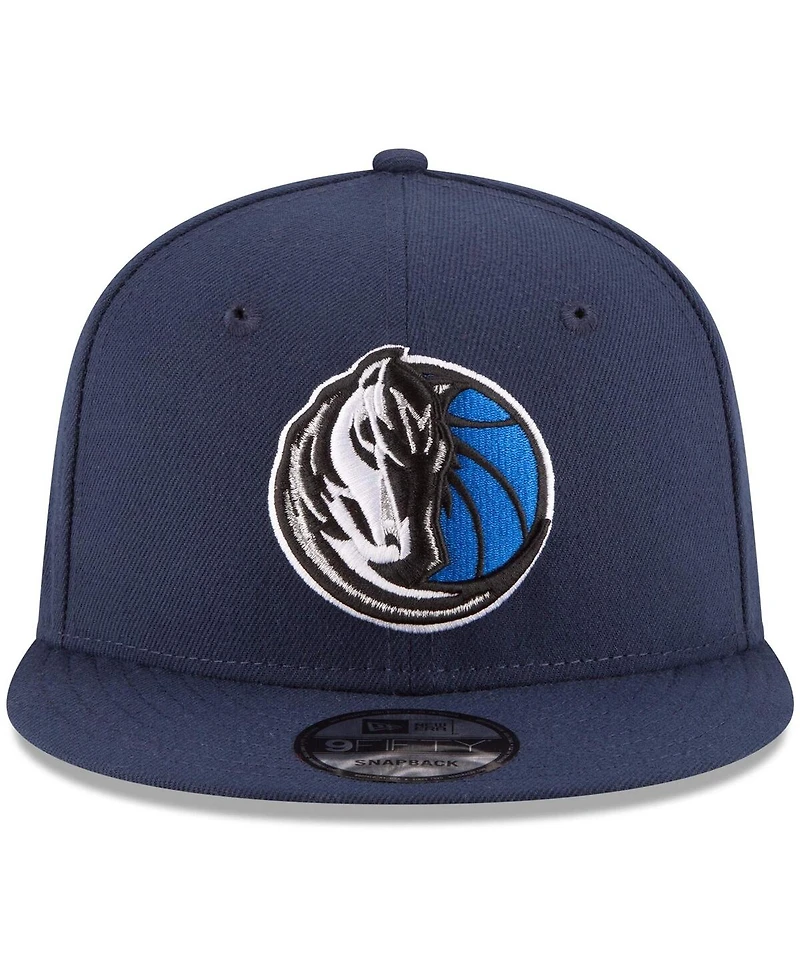 Men's New Era Navy Dallas Mavericks Official Team Color 9FIFTY Snapback Hat