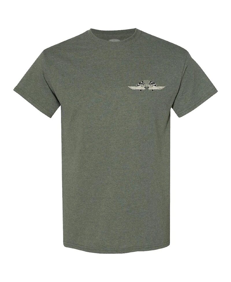 Men's Checkered Flag Sports Heather Green Nascar Night Runnin' T-shirt