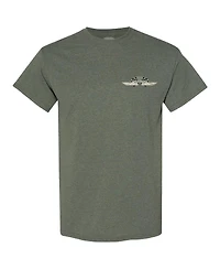 Men's Checkered Flag Sports Heather Green Nascar Night Runnin' T-shirt
