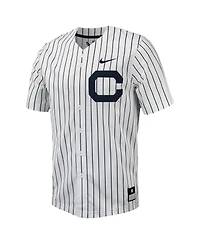 Men's Nike White, Navy Cal Bears Pinstripe Replica Full-Button Baseball Jersey