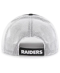 Men's '47 Brand Black, White Las Vegas Raiders Drifter Adjustable Trucker Hat