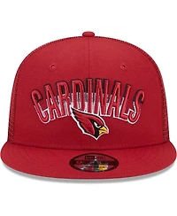 Men's New Era Cardinal Arizona Cardinals Grade Trucker 9FIFTY Snapback Hat