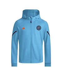 Men's adidas Sky Blue New York City Fc 2024 Anthem Travel Full-Zip Jacket
