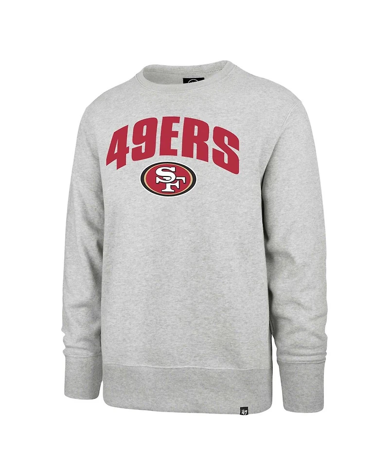 Men's '47 Brand Gray San Francisco 49ers Headline Pullover Sweatshirt